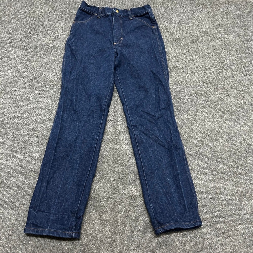 Rustler Jeans Mens Size 26x29 Dark Wash Cotton Straight Leg Workwear Denim